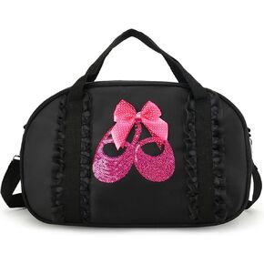 Dance Bag,Cute Ballet Dance Storage Package,High Capacity Tutu Dress Cross -body Bag,Fitness Luggage Package Suitable for All Women Little Ballerina (Pink)