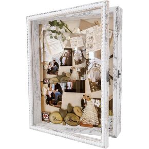 إطار صندوق ظلال التخرج، إطارات التخرج مقاس 11 × 14 مع خرز تصميم فريد، نافذة زجاجية عالية الدقة، قفل معدني، صندوق ذاكرة لتذكار التخرج، ثوب التخرج، أسود