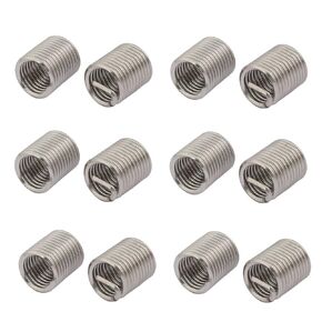 uxcell M6x1mmx9mm 304 Stainless Steel Helical Coil Wire Thread Insert 12pcs