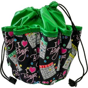 I Love Bingo Pattern 10 Pocket Tote