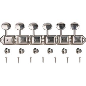 1Sets 6 inline Vintage Guitar Tuners Tuning Pegs Machine Heads for Squier Fender Strat/Tele Style Electric Guitar Nickel