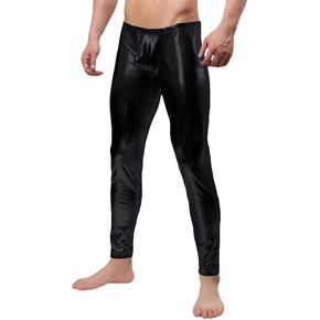Men's Metallic Shiny Wet Look Leggings Pants