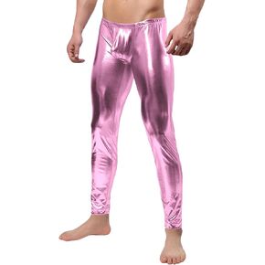 Men's Metallic Shiny Wet Look Leggings Pants