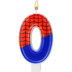 Spider Themed Birthday Candles, Spider Web Candles Number Candle Cake Topper Candle Birthday Cake Candles Birthday Cake Decorations for Boy Birthday Party Halloween Party Supplies(4)