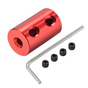 uxcell 2mm to 1/8 Inch Bore Rigid Coupling Set Screw L20XD12 Aluminum Alloy,Shaft Coupler Connector,Motor Accessories,Dark Red