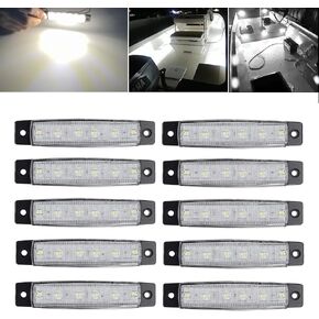 Blue Boat Interior Lights 12V Marine Boat Lights Waterproof Boat Navigation Lights for Deck Courtesy Transom Cockpit Bow and Stern, Kayak Yacht Fishing Pontoon Boat Sailboat Lights,10Pcs