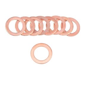 PENCK Copper Washers, 24Pcs 26x32x2mm Copper Crush Washer Flat Ring Seal Gasket Fitting M26 Metric Sealing Washers