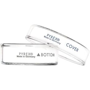 طبق بيتري زجاجي من بيركس مع غطاء - معدات مختبر زجاجية - أطباق بيتري كيميائية ممتازة للاستخدام في المختبر أو الفصل الدراسي أو المنزل - أواني زجاجية مختبرية من بيركس، 100 × 20 مم، 12/عبوة in Kuwait