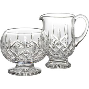 Waterford Lismore Footed Creamer & Sugar Set, 4.25", Clear