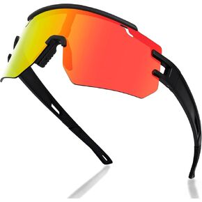Baseball Glasses Polarized Sports Sunglasses for Men Women, UV400 Protection for Cycling Running Softball Glasses