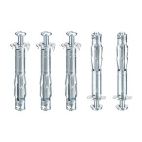 M4x46mm Hollow Wall Anchors - 35 Pack - Good for Hollow Wall Plaster Walls - Carbon Steel Hollow Drywall Anchors Screws, Silver