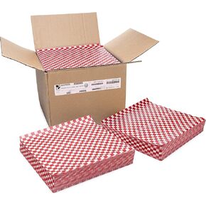 Paterson Paper 5000 Count PFAS-Free Black Checkers Grease-Resistant Food-Safe Deli Sandwich Wrap Paper Sheets/Basket Liners (Case of 5000)