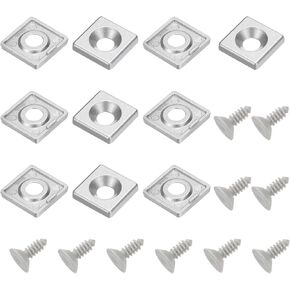 MECCANIXITY 10Pcs 2020 EU Standard T-Slot 7mm Hole Dia Aluminum Extrusion End Cap 20x20mm Black for Fish Tank Rack, Storage Rack with Push-in Fastener
