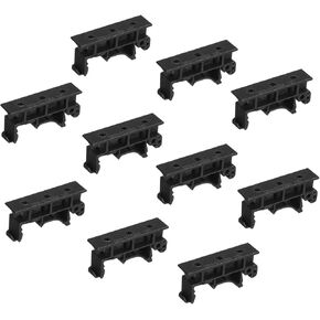 MECCANIXITY PCB DIN Rail Mounting Bracket Carrier Clips, for 35mm DIN Rail Green, 10 Sets