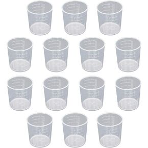 Othmro Measuring Cup 20ml PP Plastic Graduated Beaker Transparent for Lab Kitchen Liquids 20pcs