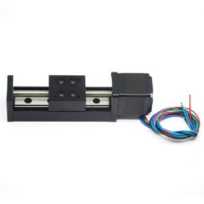 Zeberoxyz 1PCS Mini Linear Rail Guide Slide Actuator T6x1 Lead Screw with NEMA11 Stepper Motor,100mm Effective Stroke Length for DIY CNC Router Parts X Y Z Linear (Size:100mm)