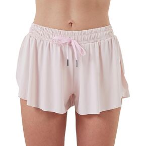 Girls Athletic Shorts Youth Butterfly Flowy Short with Pocket 2-in-1