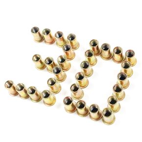 100PCS 1/4"-20 Rivet Nuts - Rivet Nuts, Premium 1/4-20UNC Threaded Inserts for Metal, Nutsert Tool Kit for Sheet Metal, Rivet Nut Kit, Threaded Rivets