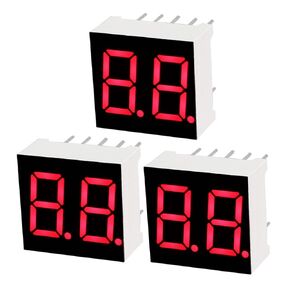 uxcell Common Anode 10 Pin 2 Bit 7 Segment Display 0.59 x 0.55 x 0.28 Inch 0.35" Red LED Display Digital Tube 10pcs