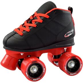 Crazy Skates Rocket Roller Skates for Girls and Boys - Available in Adjustable or Fixed Sizes - Great Beginner Kids Quad Skates