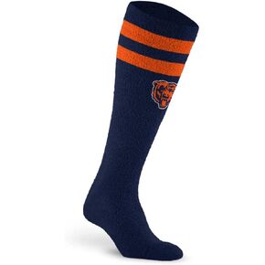 For Bare Feet NFL CHICAGO BEARS Cozy Feather Compression Varsity Stripe Team Color Large/Extra Large