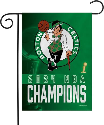Rico Industries NBA Basketball Boston Celtics 2024 NBA Champions 13" x 18" Double Sided Garden Flag in Saudi Arabia
