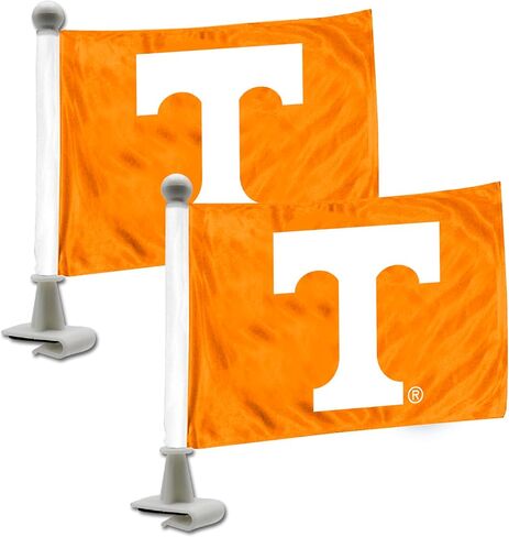 FANMATS 61929 Tennessee Volunteers Ambassador Car Flags - 2 Pack Mini Auto Flags, 4in X 6in, Perfect for Hood or Trunk in Saudi Arabia