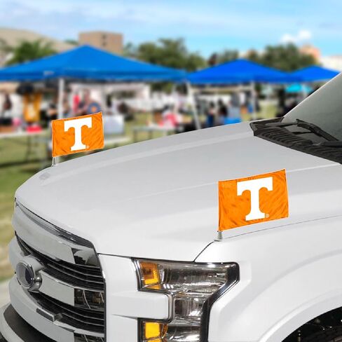 FANMATS 61929 Tennessee Volunteers Ambassador Car Flags - 2 Pack Mini Auto Flags, 4in X 6in, Perfect for Hood or Trunk in Saudi Arabia