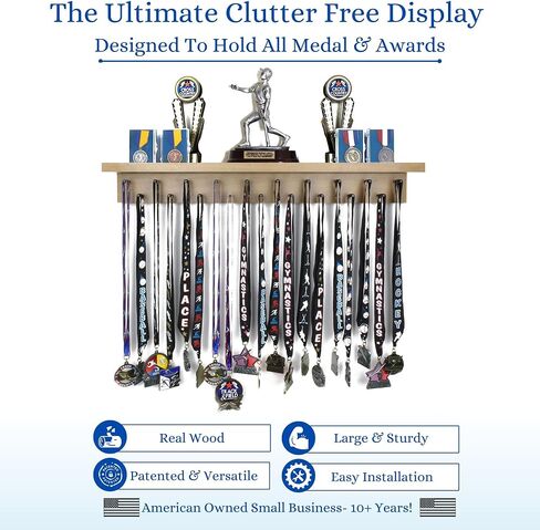 MedalAwardsRack Premier Medal Hanger Display Rack and Trophy Shelf for Gymnastics, Soccer, Basketball, Football, and More – 2, ft in Saudi Arabia