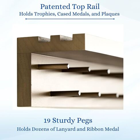 MedalAwardsRack Premier Medal Hanger Display Rack and Trophy Shelf for Gymnastics, Soccer, Basketball, Football, and More – 2, ft in Saudi Arabia