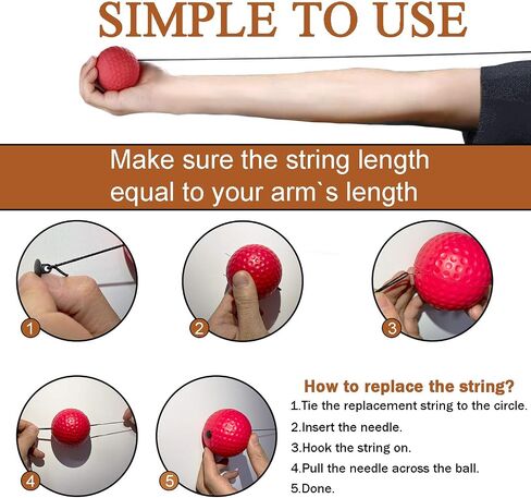 Boxing Reflex Ball, 4 Difficulty Level Boxing Ball Set with Headband, Perfect for Training Speed Reaction, Accuracy, MMA & Krav Mega, Focus, Punching Speed, Fight Skill, Hand Eye Coordination in Saudi Arabia
