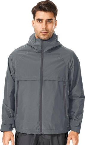 Men’s Pullover Rain Jacket with Hood Lightweight Waterproof Packable,for Golf Hiking traveling,cycling in Saudi Arabia