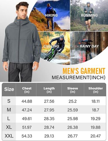 Men’s Pullover Rain Jacket with Hood Lightweight Waterproof Packable,for Golf Hiking traveling,cycling in Saudi Arabia