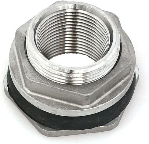 Bulkhead Fittings Stainless Steel 3/4" NPT Female Thread Water Tank Connector Adapter Fitting with Gasket for Water Tank, Bathtub and Sink, Compression Bulkhead Fittings in Saudi Arabia