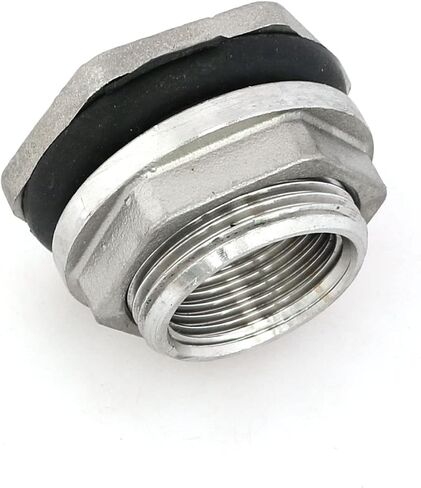Bulkhead Fittings Stainless Steel 3/4" NPT Female Thread Water Tank Connector Adapter Fitting with Gasket for Water Tank, Bathtub and Sink, Compression Bulkhead Fittings in Saudi Arabia