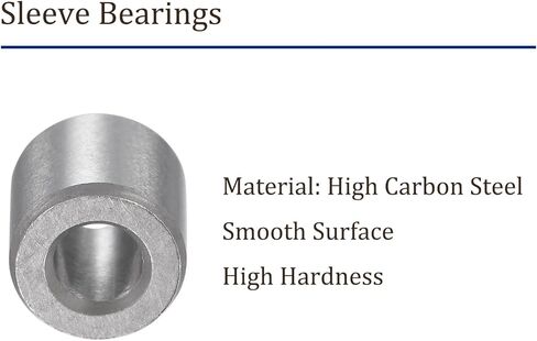 6pcs Sleeve Bearings - [ 3mm x 6mm x 6mm ] Oilless Bushings Precision Sleeve Bearing for Industrial Equipment Use | Chrome Steel in Saudi Arabia