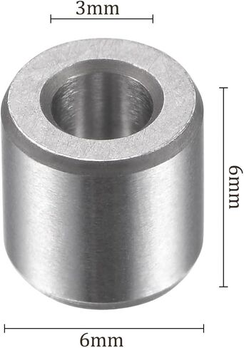 6pcs Sleeve Bearings - [ 3mm x 6mm x 6mm ] Oilless Bushings Precision Sleeve Bearing for Industrial Equipment Use | Chrome Steel in Saudi Arabia