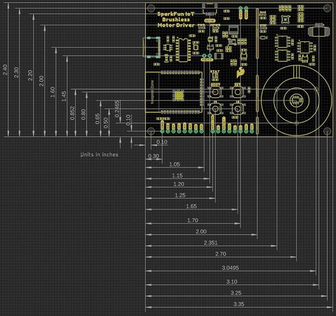 برنامج تشغيل محرك SparkFun IoT بدون فرش (ESP32 WROOM، TMC6300) محرك محرك ثلاثي الطور مع ما يصل إلى 2A (1.4ARMS) مستشعر تأثير القاعة TMAG5273 ومستشعر التيار INA240A1، الأبعاد: (بوصة) 2.40 × 3.35 in Saudi Arabia