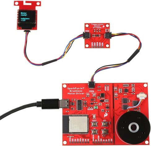 برنامج تشغيل محرك SparkFun IoT بدون فرش (ESP32 WROOM، TMC6300) محرك محرك ثلاثي الطور مع ما يصل إلى 2A (1.4ARMS) مستشعر تأثير القاعة TMAG5273 ومستشعر التيار INA240A1، الأبعاد: (بوصة) 2.40 × 3.35 in Saudi Arabia