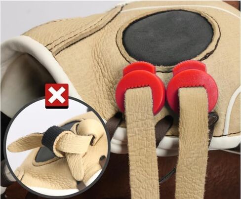 8Pcs Red Glove Locks, Baseball Glove Lace Locks, No More Knots Required, Universal Fit for Baseball and Softball Gloves, Mitt Accessories Baseball Accessories in Saudi Arabia