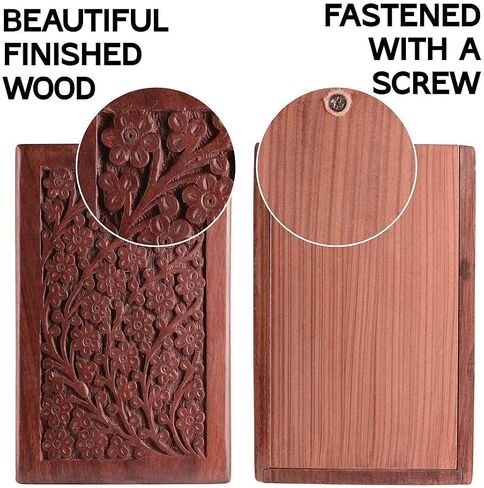 Cremation Urn for Human Ashes Adult Male Female - Wooden Urn Box and Casket for Men Women Child - Burial Urn for Adults with Velvet Bag (Rosewood) in Saudi Arabia