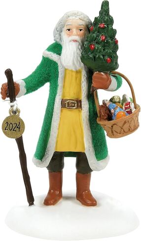 Department 56 Dickens Village Father Christmas 40th Anniversary Limited Edition Dated Figurine, 2.64 Inch, Multicolor in Saudi Arabia