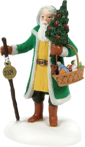 Department 56 Dickens Village Father Christmas 40th Anniversary Limited Edition Dated Figurine, 2.64 Inch, Multicolor in Saudi Arabia