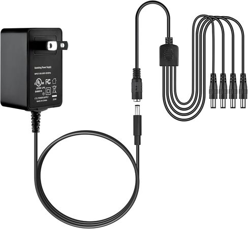 UL 4.5VDC - محول تيار متردد/تيار مستمر 5 فولت لملحق Lemax المضاء 4.5 فولت # 74706 عرض ملعب لمنازل قرية عيد الميلاد 4 مقبس إخراج 34988A مجموعة مدينة مخيفة 64518 4.5 فولت 4.5 فولت تيار مستمر in Kuwait