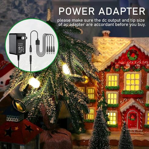 UL 4.5VDC - محول تيار متردد/تيار مستمر 5 فولت لملحق Lemax المضاء 4.5 فولت # 74706 عرض ملعب لمنازل قرية عيد الميلاد 4 مقبس إخراج 34988A مجموعة مدينة مخيفة 64518 4.5 فولت 4.5 فولت تيار مستمر in Kuwait