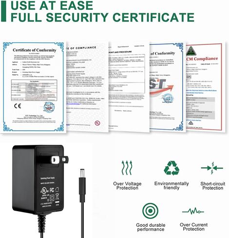 UL 4.5VDC - محول تيار متردد/تيار مستمر 5 فولت لملحق Lemax المضاء 4.5 فولت # 74706 عرض ملعب لمنازل قرية عيد الميلاد 4 مقبس إخراج 34988A مجموعة مدينة مخيفة 64518 4.5 فولت 4.5 فولت تيار مستمر in Kuwait