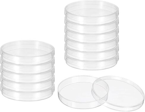 PATIKIL 55mm Plastic Petri Dishes with Lid, 12 Pcs Petri Plates Tissue Culture Plate for Lab Science Experiment, Clear in Saudi Arabia