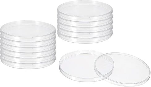PATIKIL 55mm Plastic Petri Dishes with Lid, 12 Pcs Petri Plates Tissue Culture Plate for Lab Science Experiment, Clear in Saudi Arabia