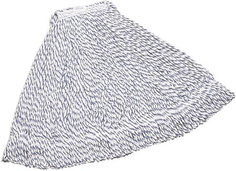 Rubbermaid Commercial Products Wet Mop Head Replacement, 24-Ounce Capacity, 1-Inch Headband, Cotton/Synthetic Industrial Wet Mop for Floor Cleaning Office/School/Stadium/Lobby/Restaurant, Large, White in Saudi Arabia