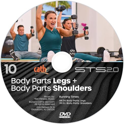 Cathe Friedrich STS 2.0 Body Parts Legs + Body Parts Shoulders DVD For Women and Men - Cathe Single Body Part Workouts For The Leg and Shoulder Muscles Allow For More Focused Training in Saudi Arabia